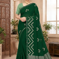 Modern Rapier Silk Matching Saree With Blouse Piece | RAL-LTD
