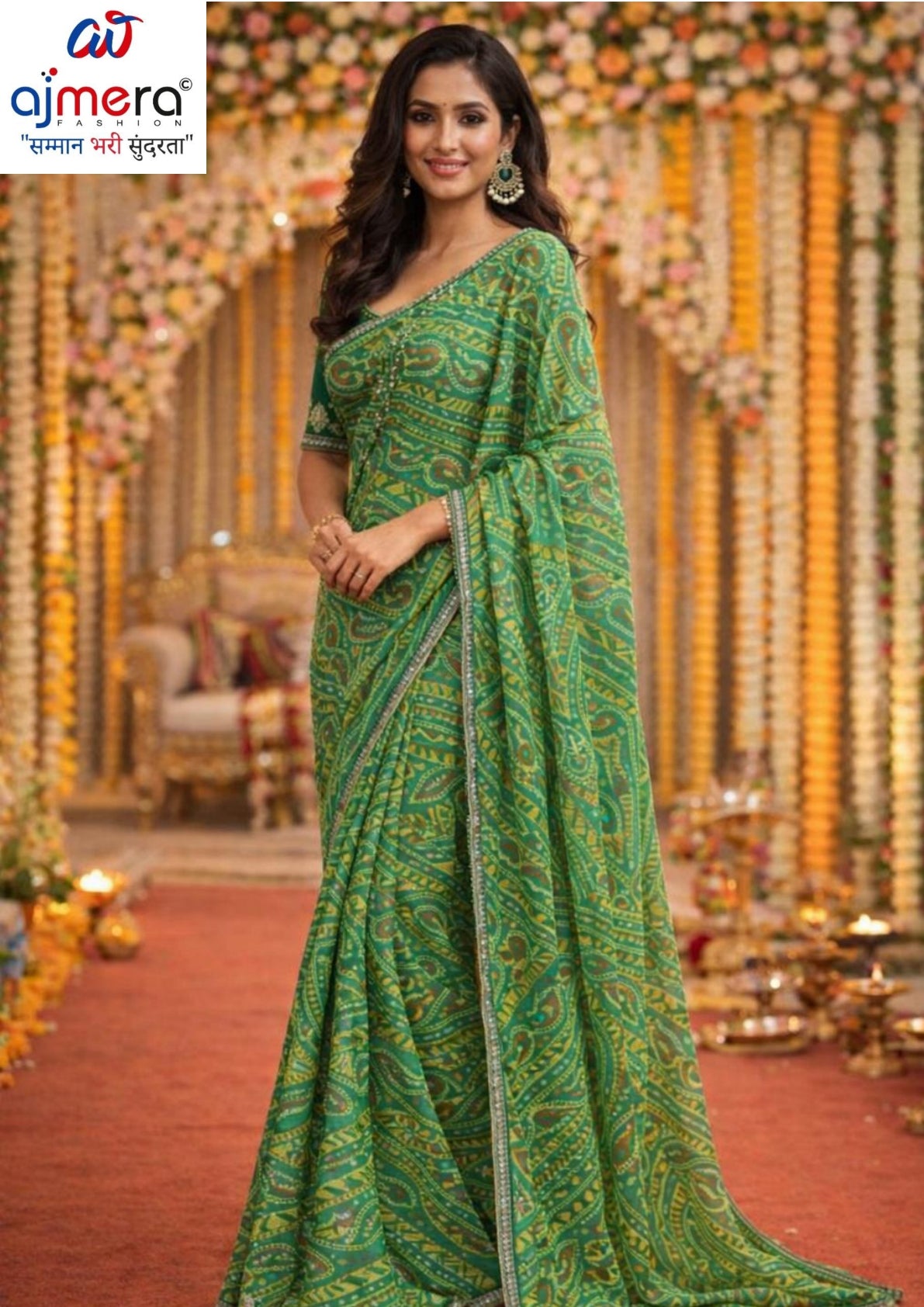 Premium Printed Saree without Blouse for Ethnic Elegance | JS-SAROJ