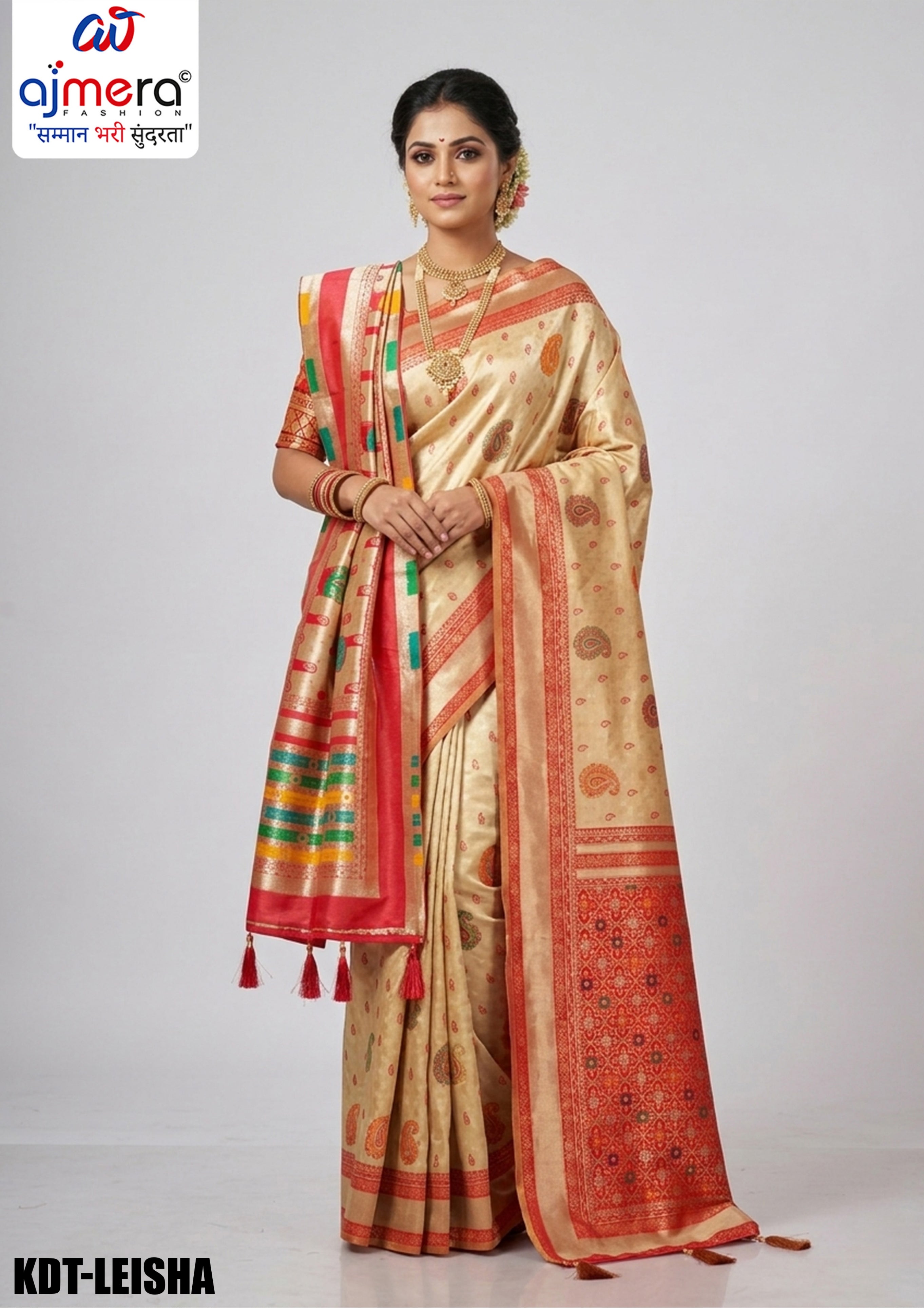 Party Wear Jacquard Silk Saree With Blouse Piece | KDT-LEISHA