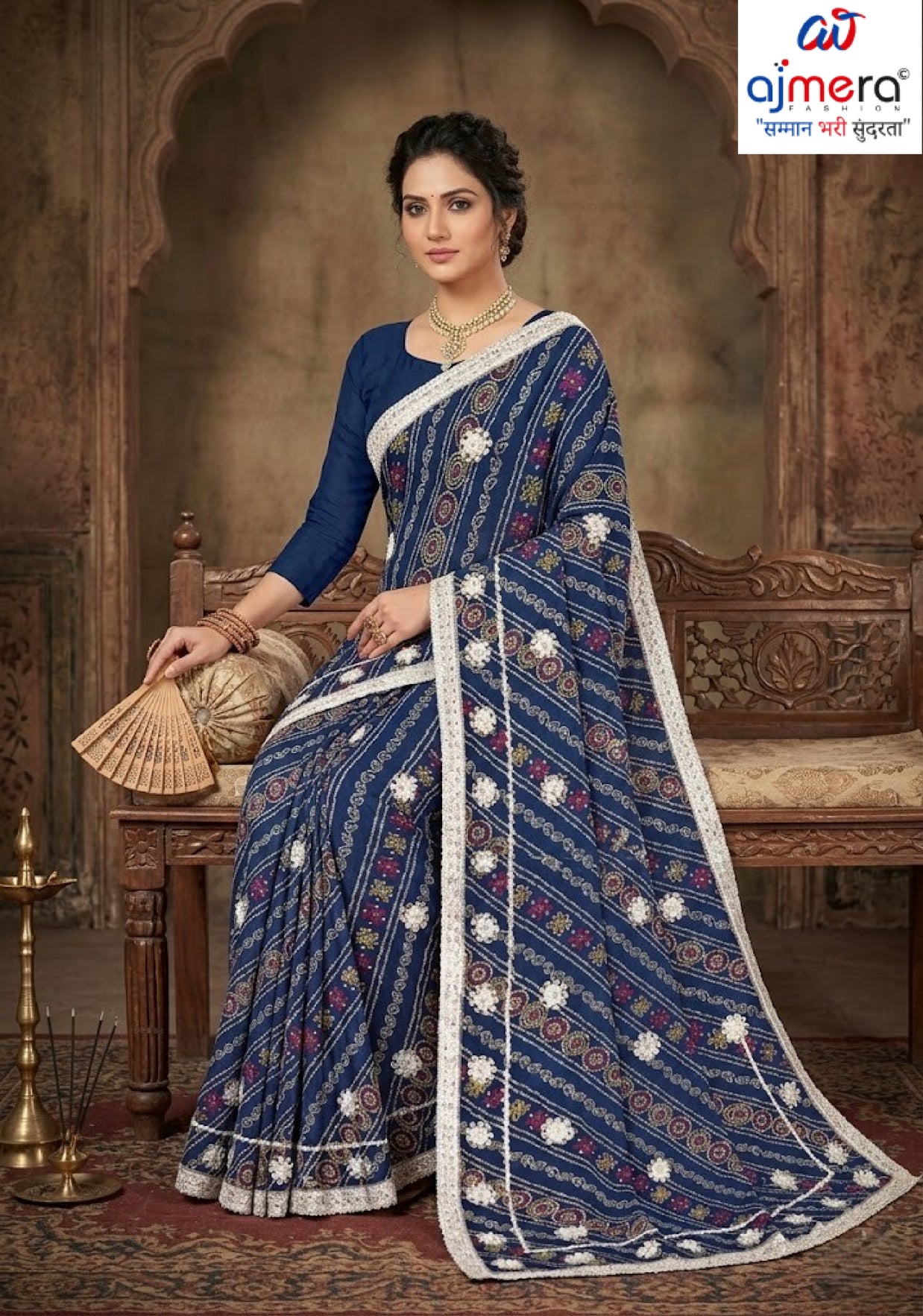 Trendy Printed Saree with Blouse Piece for Women’s Ethnic Wardrobe  | TD-ANARKALI