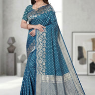 Classic Jacquard Silk Saree with Blouse Piece for Elegant Traditional Look | TUL-MALBARI SILK VOL-63