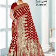 Premium Jacquard Silk Saree with Matching Blouse Piece for Ethnic Celebrations | MTE-25106