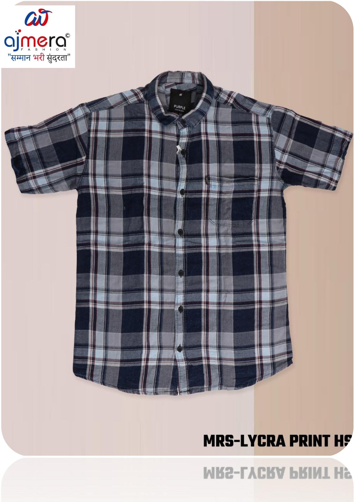Mens Shirt Bulk Supplier India for Retailers | MRS-LYCRA PRINT HS