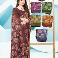 Elegant Printed Saree with Designer Blouse Piece for Festive Wear | SSR-RAM DARBAR