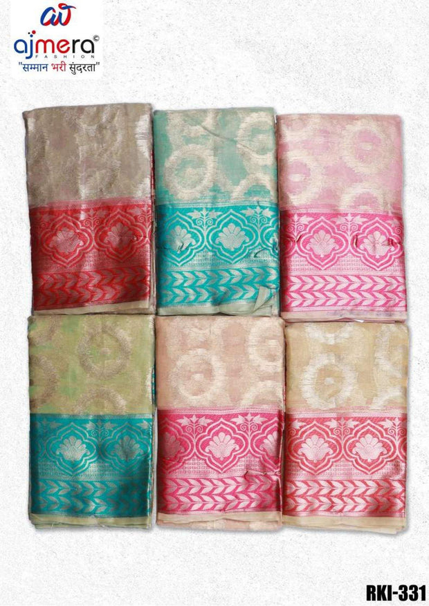 Fine Rapier Silk Matching Saree With Blouse Piece | RKI-331