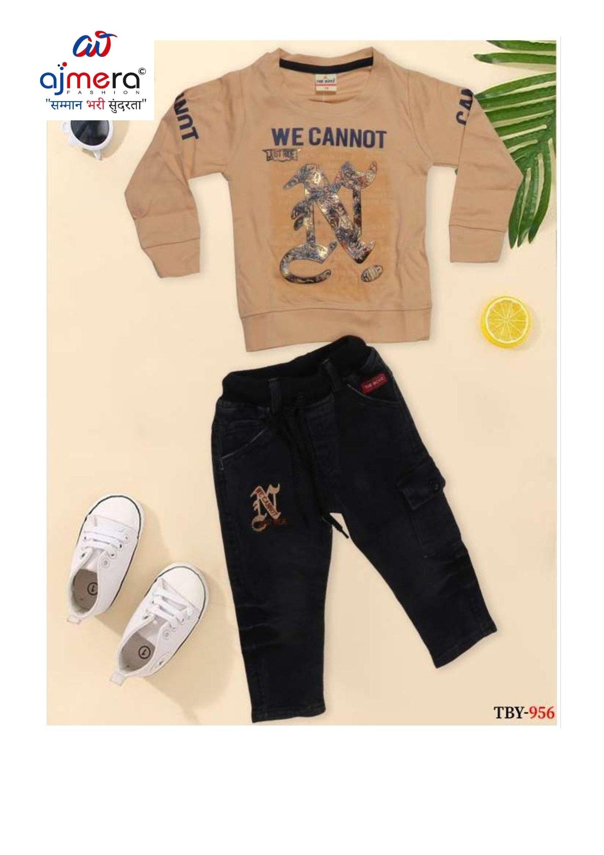 Boys T-Shirt & Pant Set Wholesale in Surat | TBY-956