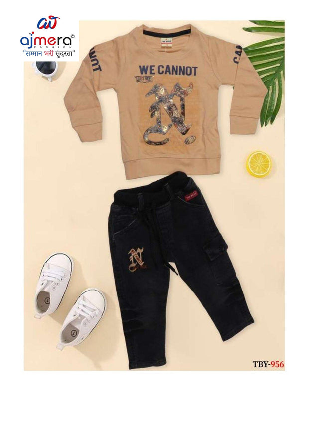 Boys T-Shirt & Pant Set Wholesale in Surat | TBY-956