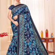 Trendy Printed Saree with Blouse Piece for Women’s Ethnic Wardrobe  | SNR-DHRUVIKA