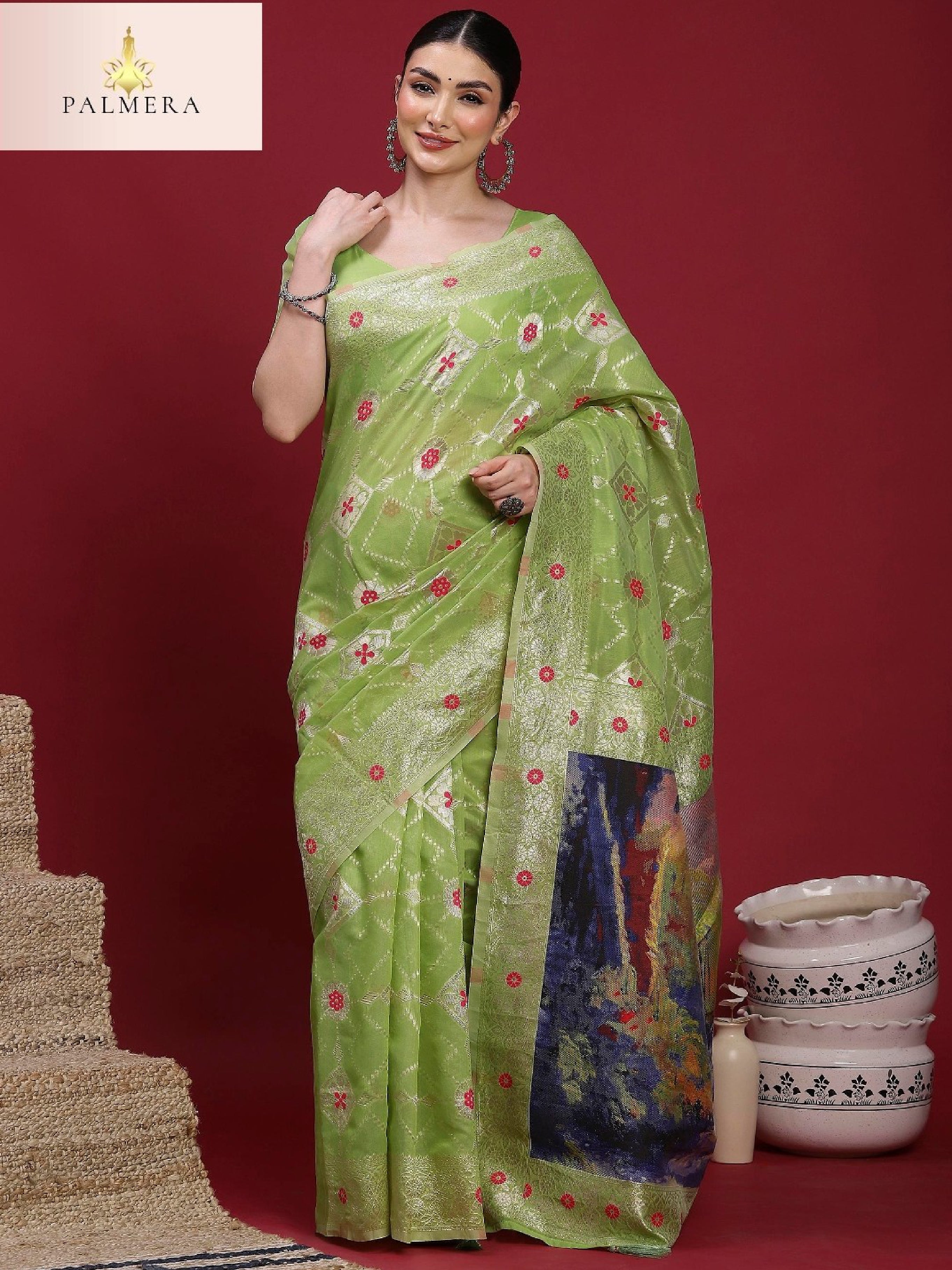 Palmera Saree Manufacturer and Palmera Saree Supplier | ALL-VANAYA-03