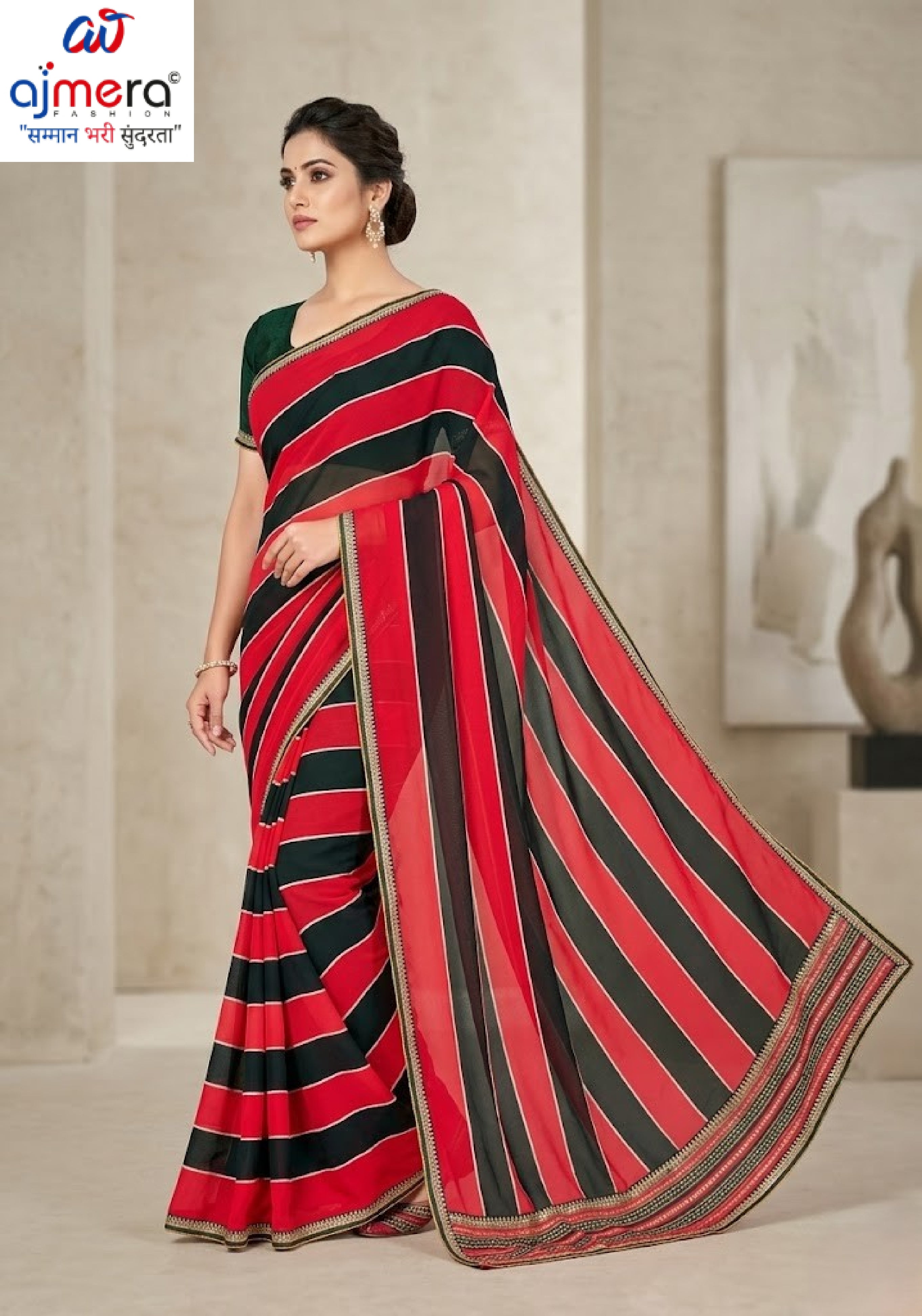 Chic Printed Saree with Blouse Piece for Sophisticated Ethnic Style | VER-HEERA-43708