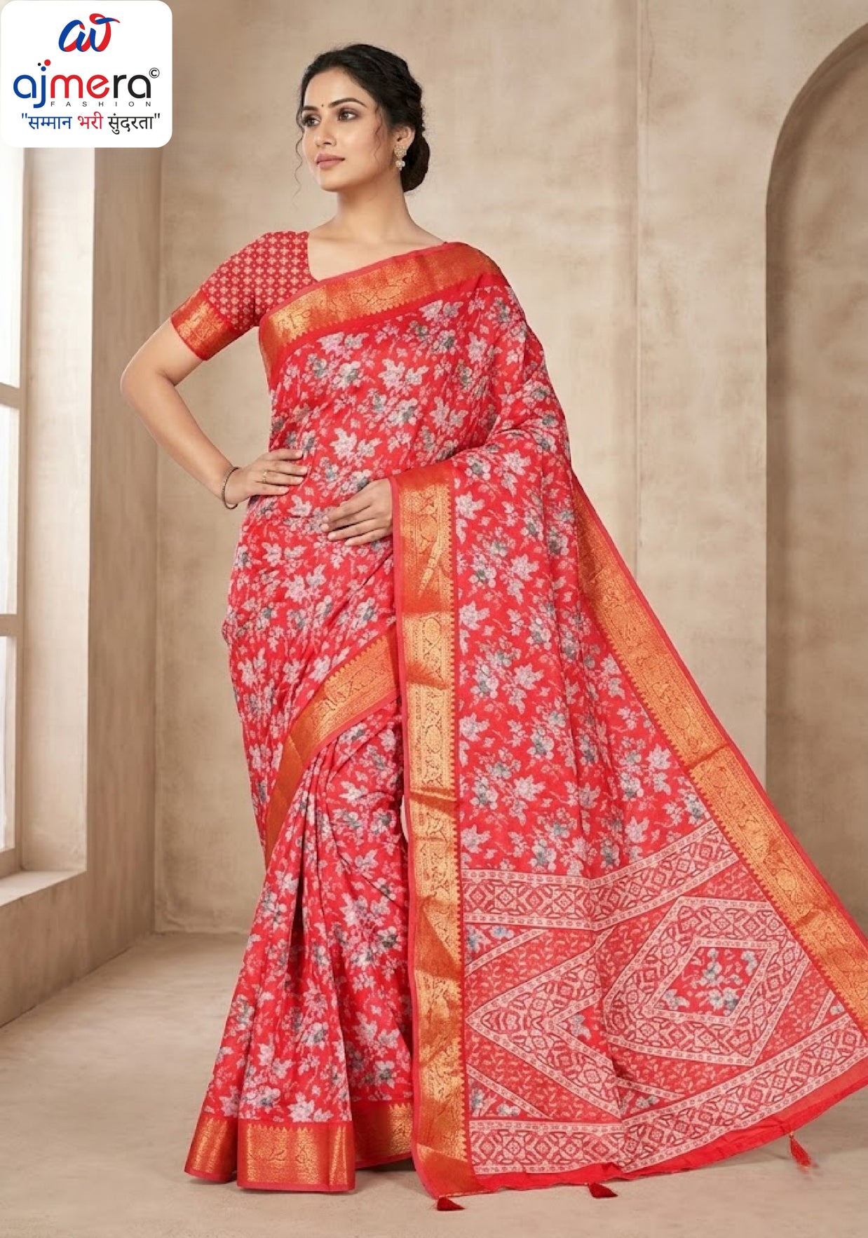 Exclusive Printed Saree with Blouse Piece for Elegant Ethnic Look | VER-NEELAM-48480