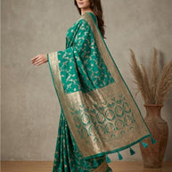 Elegant Jacquard Silk Saree with Designer Blouse Piece for Festive Elegance | DBU-CHOLI DAMAN VOL-2