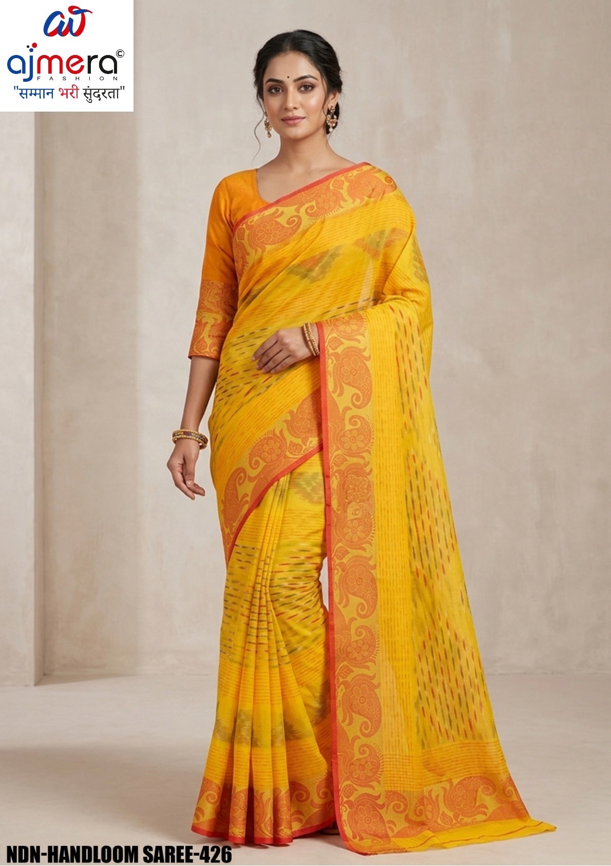 Designer Cotton Saree with Without Blouse for Premium Ethnic and Traditional Wear | NDN-HANDLOOM SAREE-426