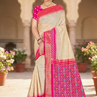 Graceful Jacquard Silk Saree with Blouse Piece for Timeless Ethnic Fashion | TUL-AARTI RIDHIMA COTTON