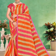 Elegant Printed Saree with Designer Blouse Piece for Festive Wear  | SNR-SHEETAL