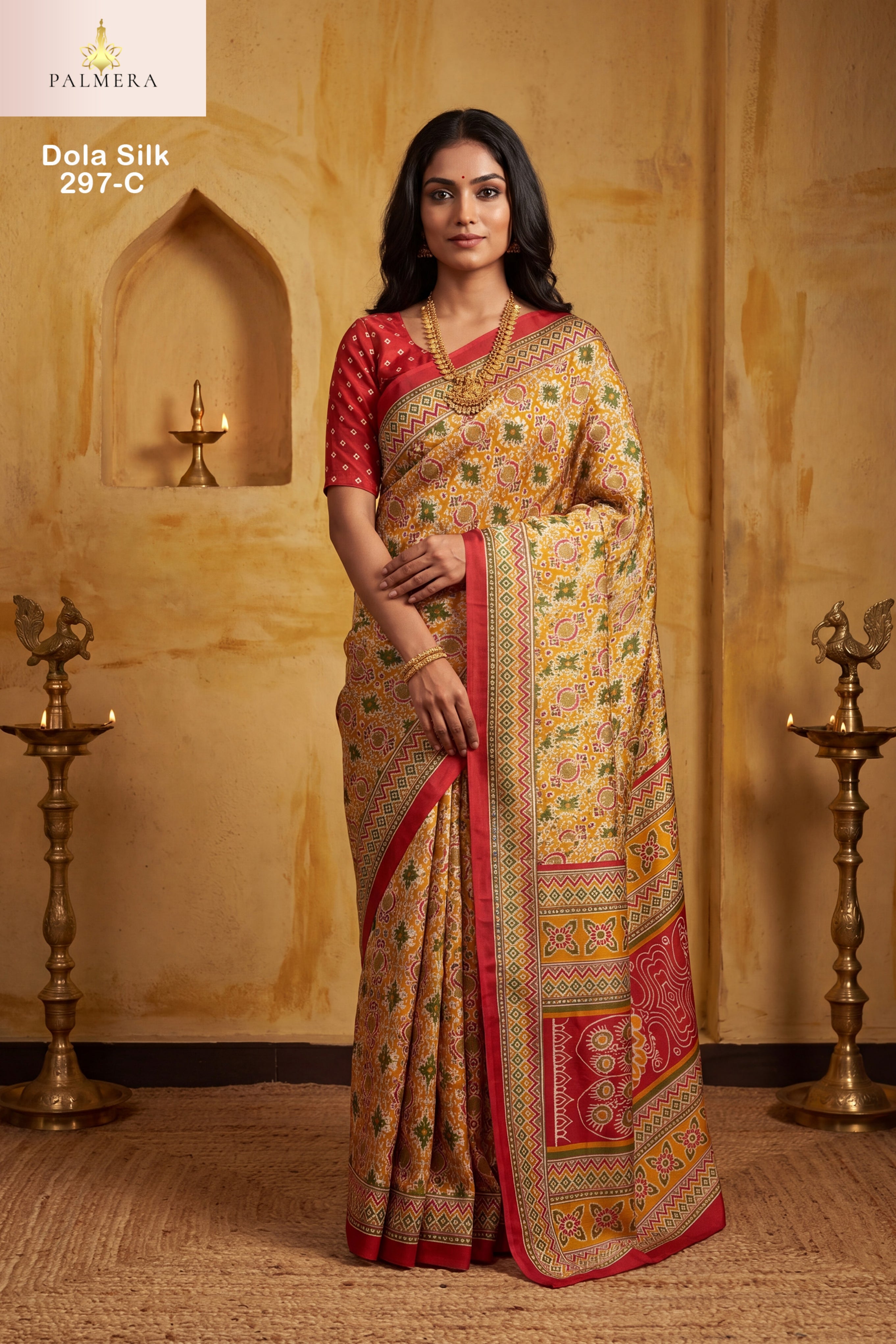 Dola Silk Blended Silk Saree with Blouse for Premium Ethnic and Designer Wear | ALL-DOLA SILK-297