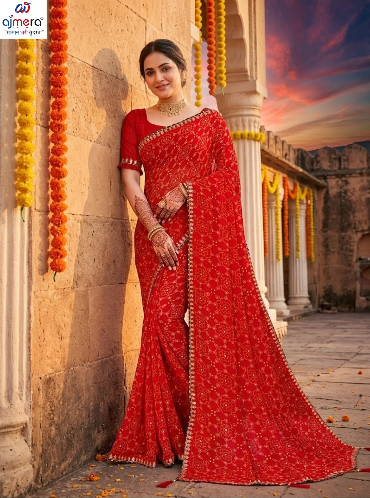 Graceful Printed Saree with Blouse Piece for Modern Ethnic Fashion | JS-SUHAG