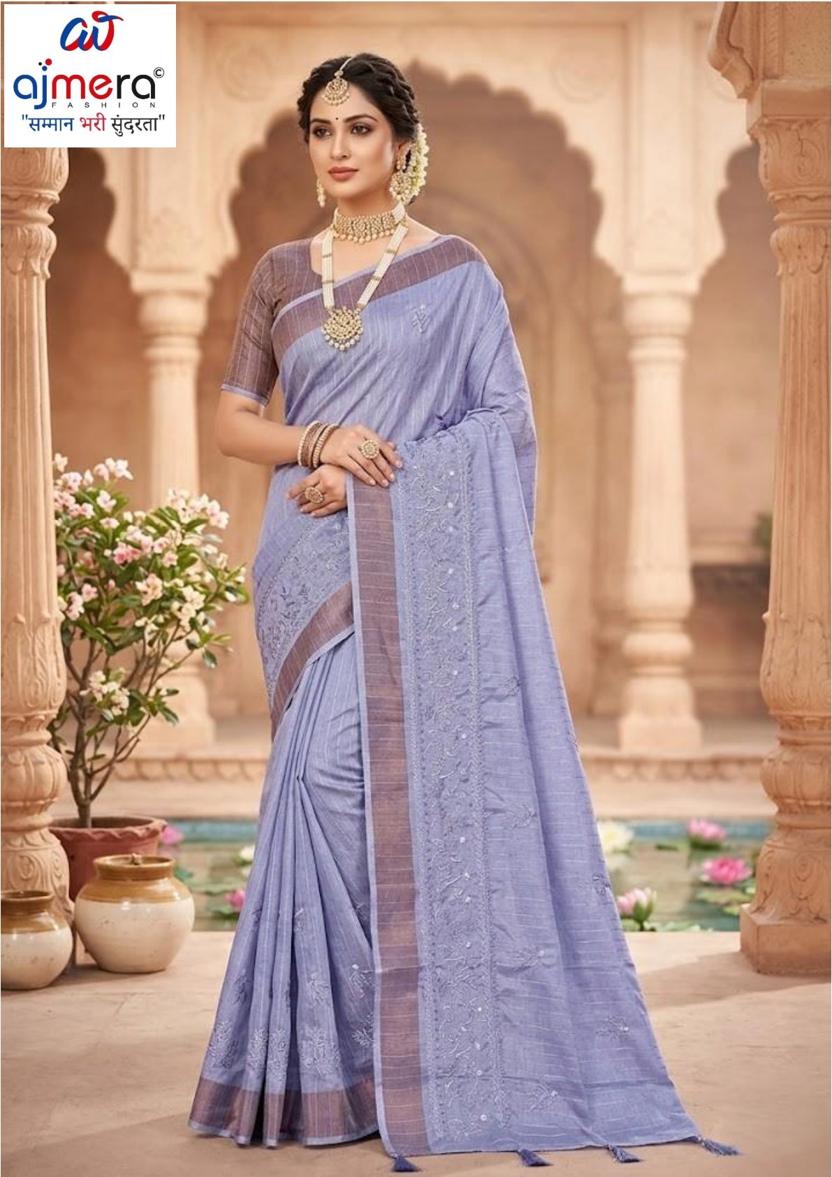 Premium Jacquard Silk Saree with Matching Blouse Piece for Ethnic Celebrations | MTE-25352