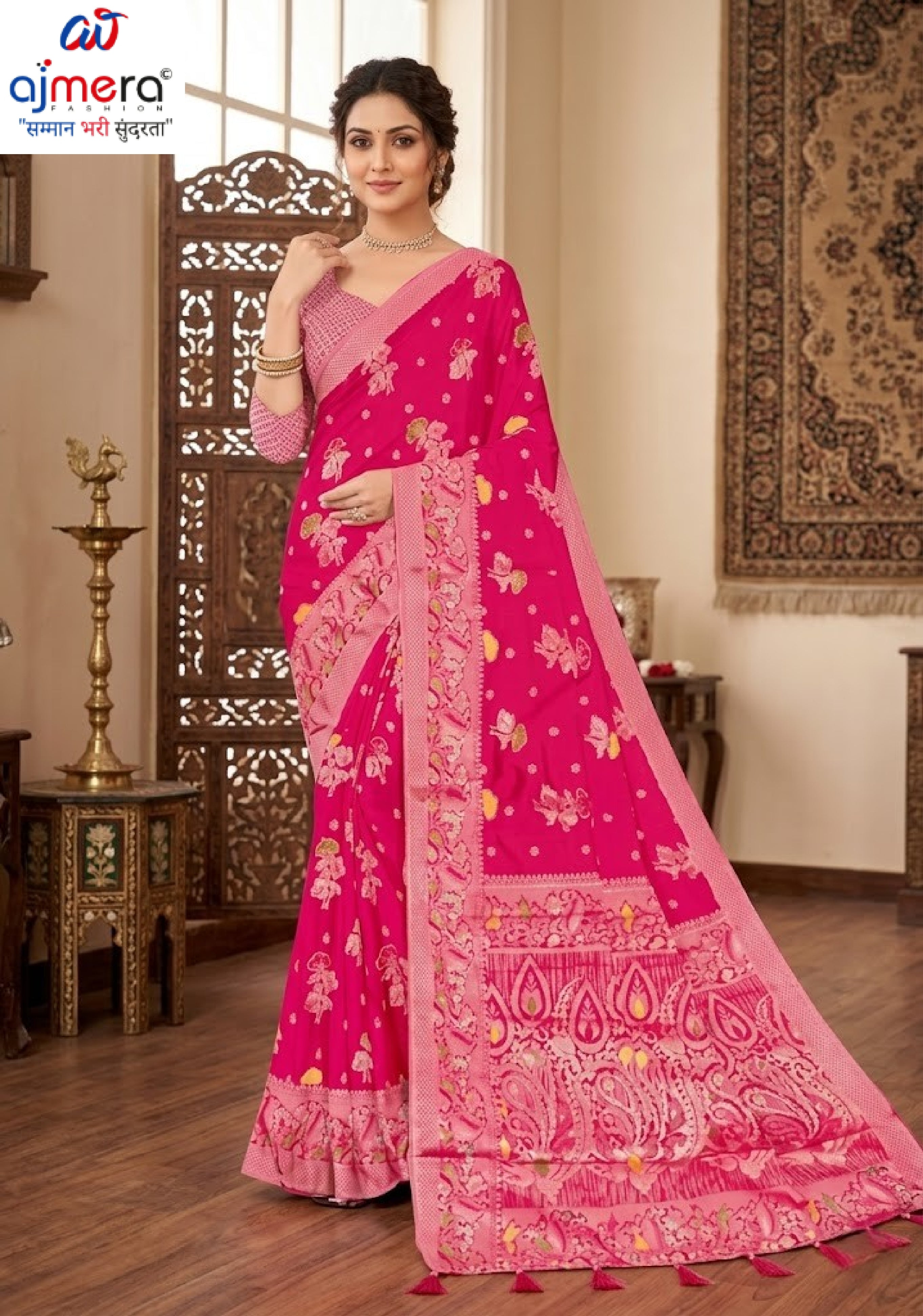 Traditional Craft Jacquard Silk Saree With Blouse Piece | DNA-TULSI SILK