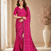 Stylish Printed Saree with Blouse Piece for Traditional Celebrations  | RDD-DISHA