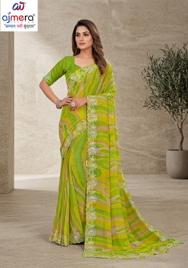 Graceful Printed Saree with Blouse Piece for Modern Ethnic Fashion  | RDD-DHWANI