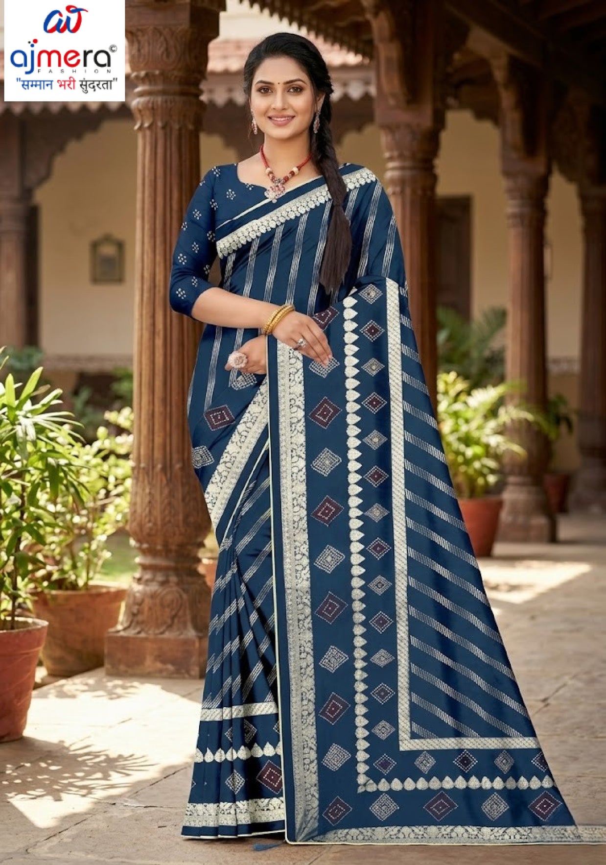 Contemporary Printed Saree without Blouse for Premium Wear | GLC-AMBIKA