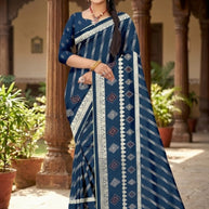 Contemporary Printed Saree without Blouse for Premium Wear | GLC-AMBIKA