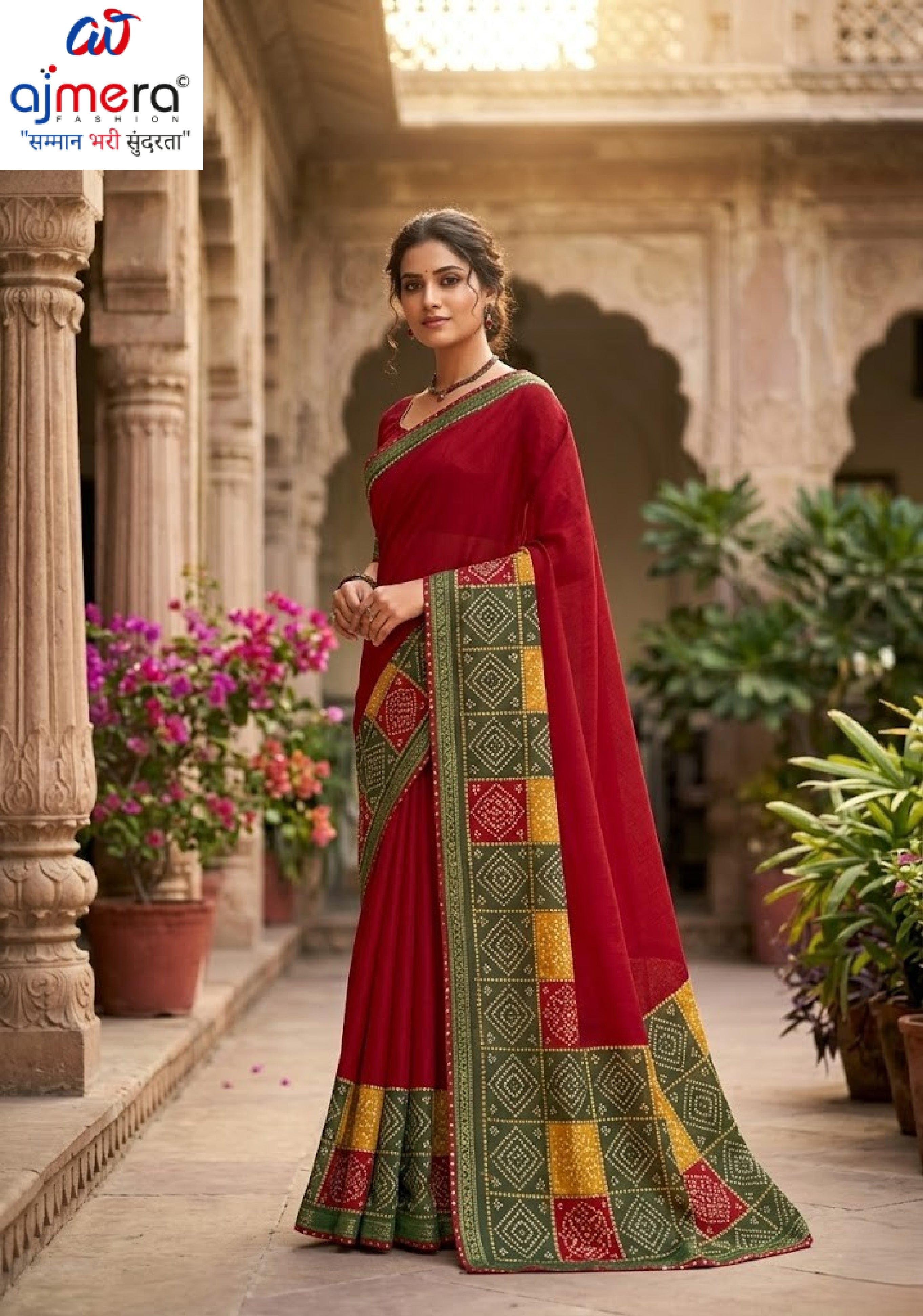 Stylish Printed Saree with Blouse Piece for Traditional Celebrations | SSR-BATRA