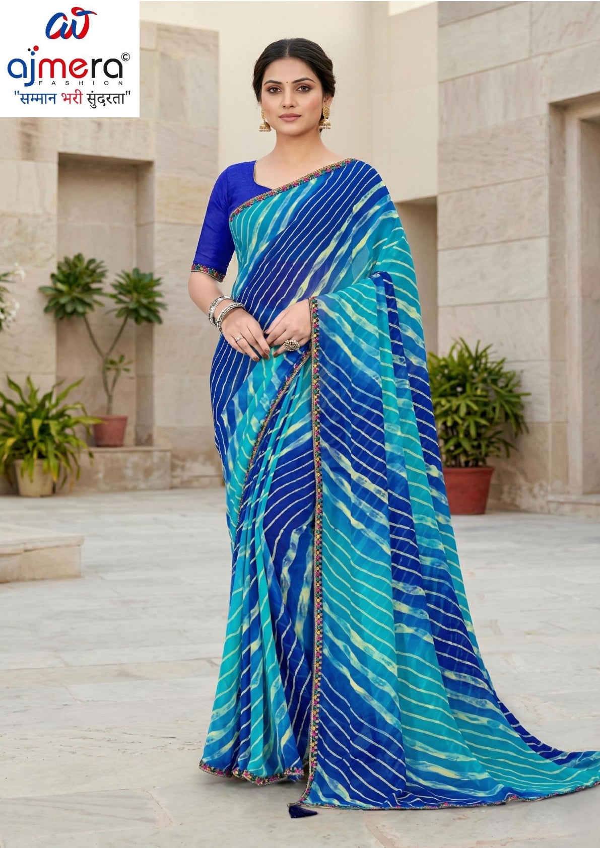 Elegant Printed Saree with Designer Blouse Piece for Festive Wear  | JS-NIKITA-2