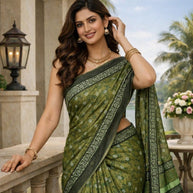 Exclusive Printed Saree with Blouse Piece for Elegant Ethnic Look | RMF-BAHURANI VOL-4