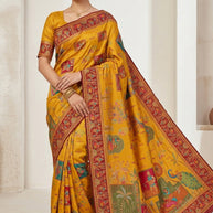 Designer Weave Jacquard Silk Saree With Blouse Piece | WSO-PRESTIGE