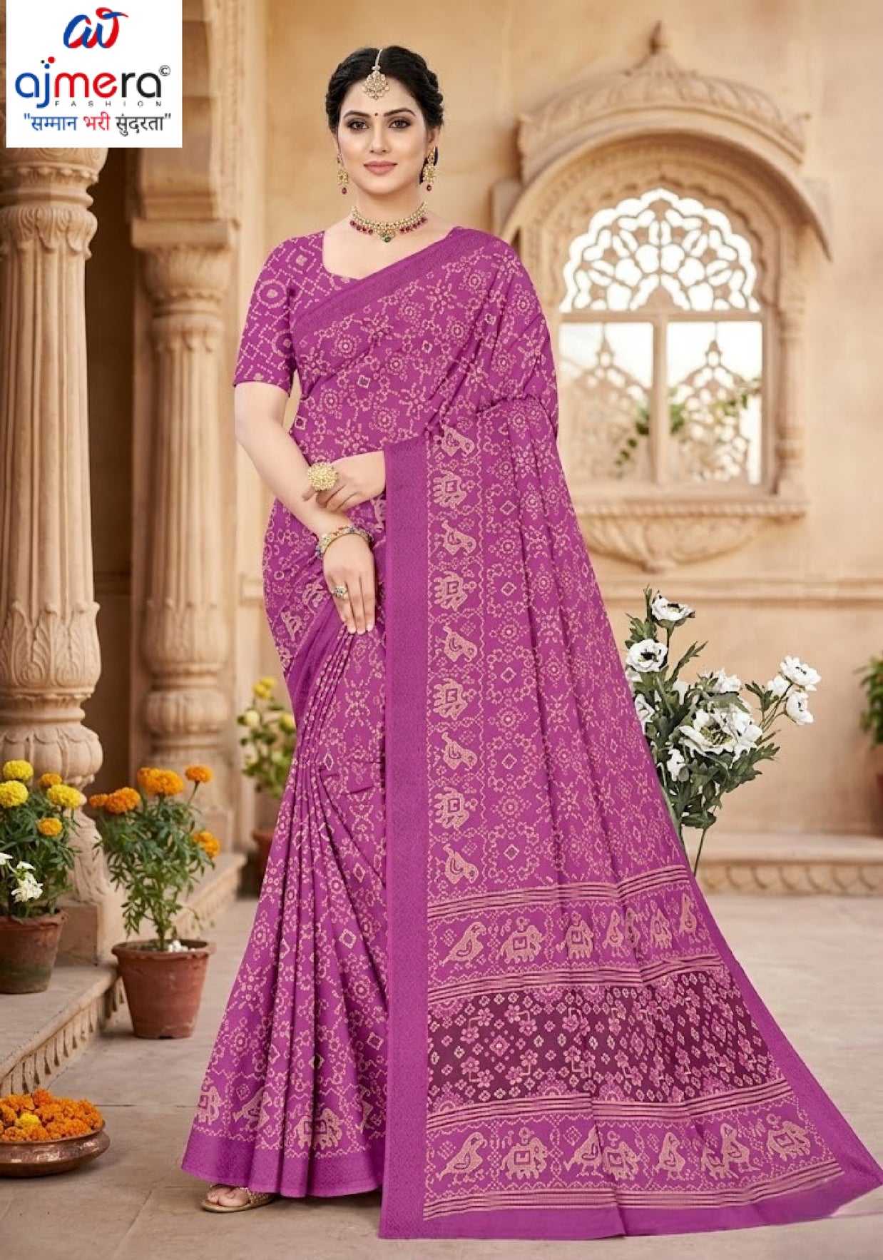 Premium Printed Saree with Matching Blouse Piece for Ethnic Elegance | PUS-DREAM GIRL-110