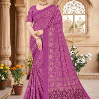 Premium Printed Saree with Matching Blouse Piece for Ethnic Elegance | PUS-DREAM GIRL-110
