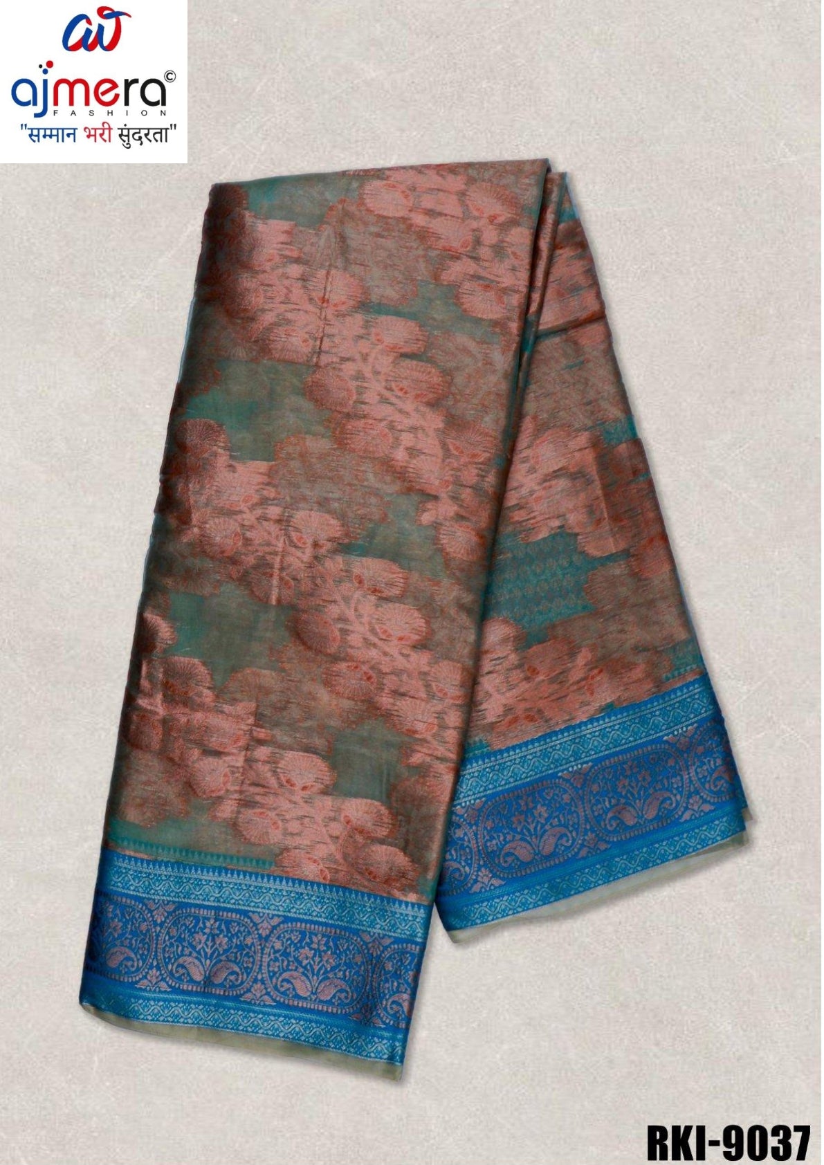 Stylish Border Rapier Silk Matching Saree With Blouse Piece | RKI-9037