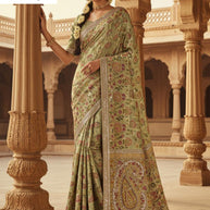 Designer Jacquard Silk Saree with Blouse Piece for Traditional Occasions | SBV-SS-5-2348