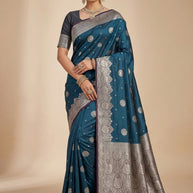 Silken Jacquard Silk Saree With Blouse Piece | VML-LOOM LIGHT