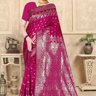 Premium Jacquard Silk Saree with Matching Blouse Piece for Ethnic Celebrations | TUL-VEERA SILK VOL-06