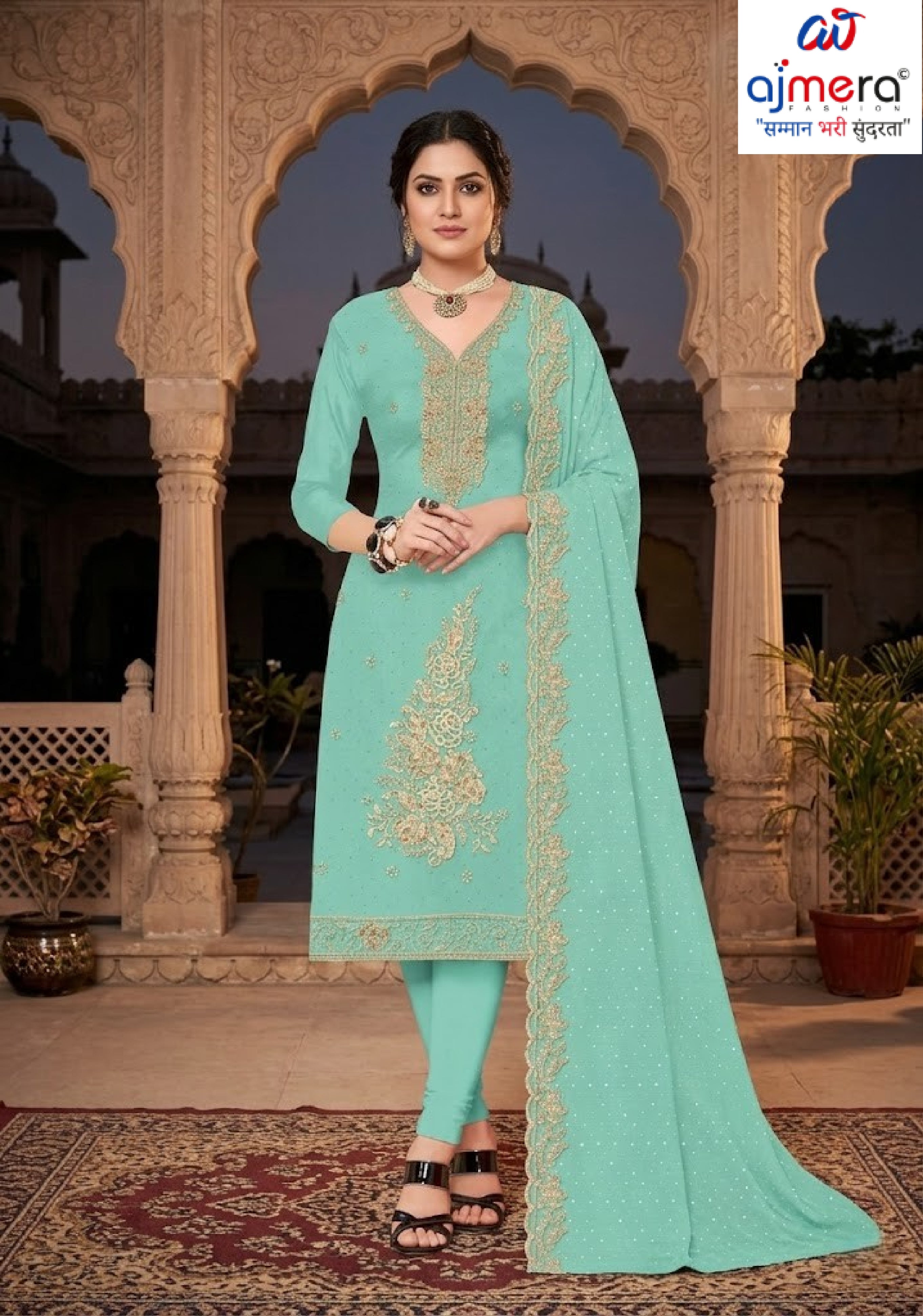 Premium Crunchi Unstitched Suit Set | KVF-CANDY CRUSH