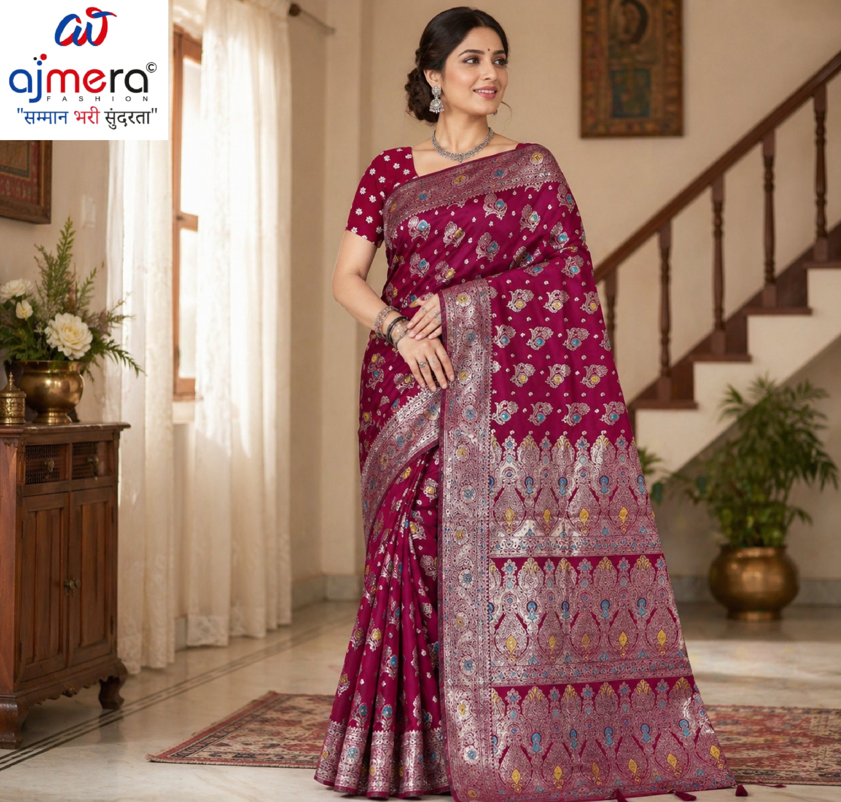 Luxury Jacquard Silk Saree with Blouse Piece for Wedding & Party Wear | TUL-CLEAR SILK VOL-23