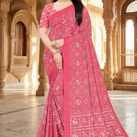 Stylish Printed Saree with Blouse Piece for Traditional Celebrations | PUS-DREAM GIRL-118