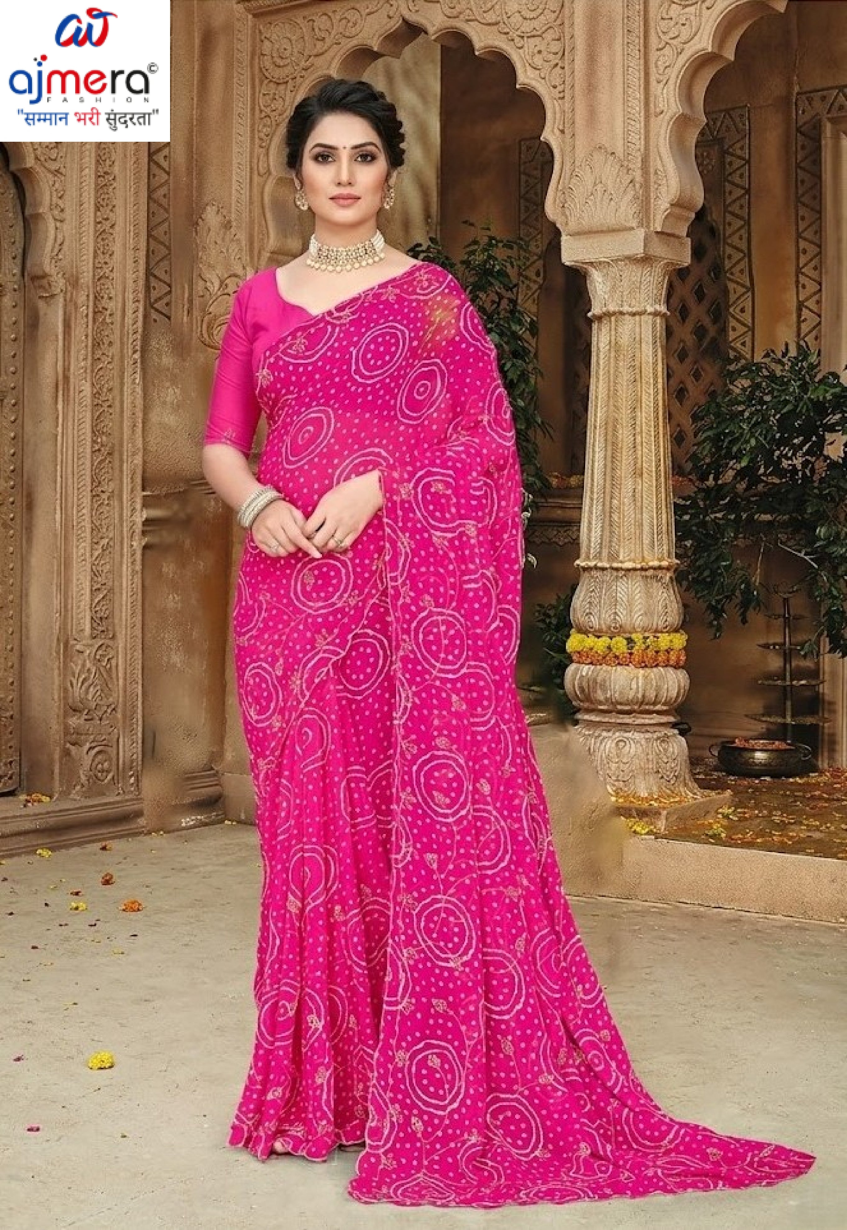 Elegant Printed Saree with Designer Blouse Piece for Festive Wear  | JS-VEDIKA