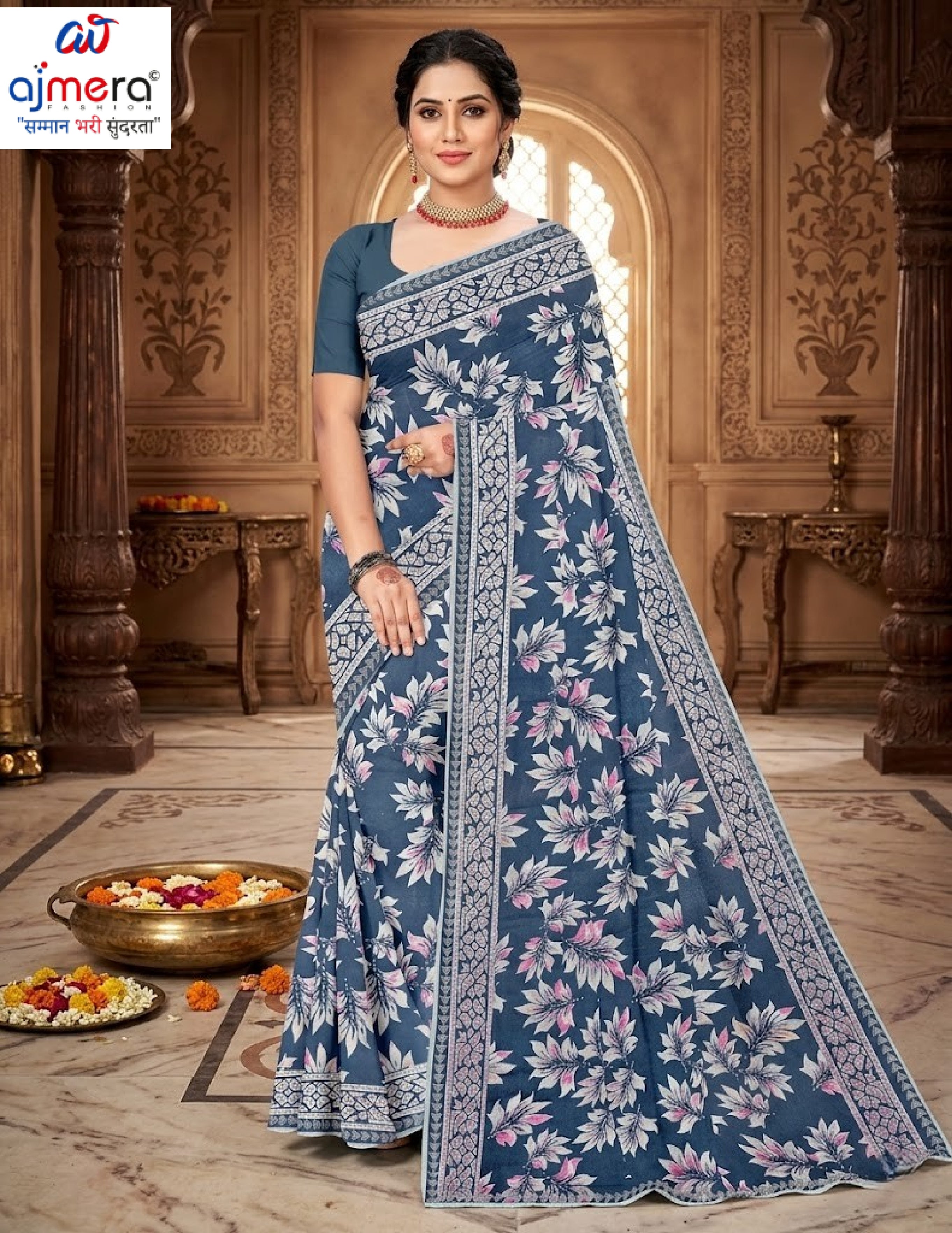 Beautiful Printed Saree with Blouse Piece for Cultural Celebrations | GPT-MEGHA-3