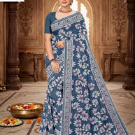 Beautiful Printed Saree with Blouse Piece for Cultural Celebrations | GPT-MEGHA-3