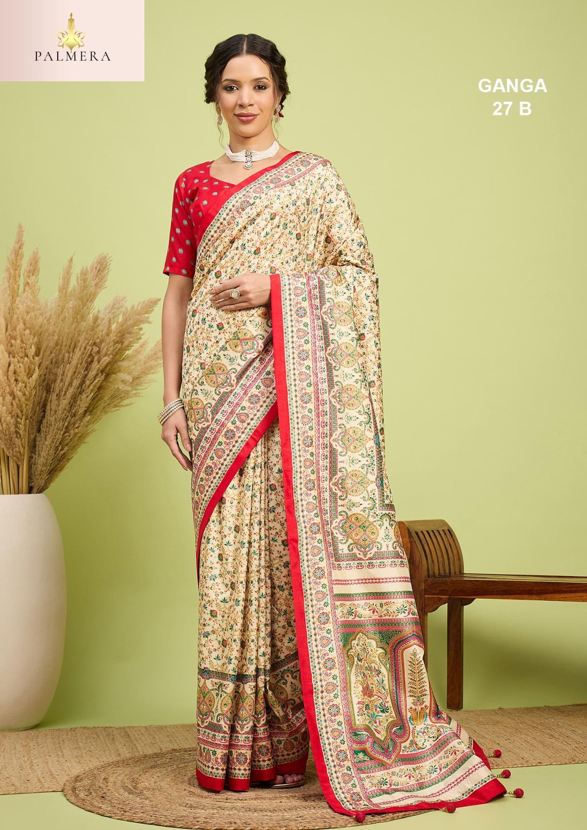 Ganga Silk Saree with Blouse for Premium Ethnic and Designer Wear | ALL-GANGA-27