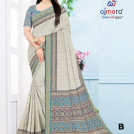 Classic Printed Saree with Blouse Piece for Timeless Traditional Style | PUS-JALPARI-2A