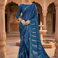 Trendy Printed Saree with Blouse Piece for Women’s Ethnic Wardrobe  | RDD-ZIYA