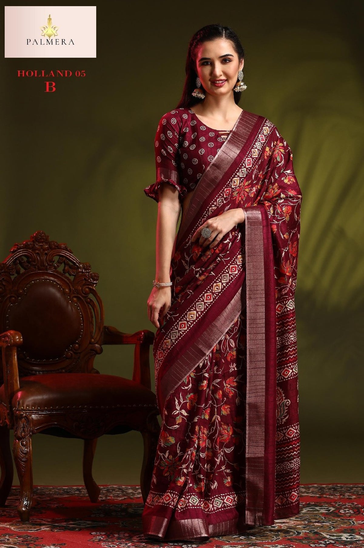 Holland Silk Handloom Silk Saree with Blouse for Premium Ethnic and Traditional Wear | ALL-HOLLAND SILK-05