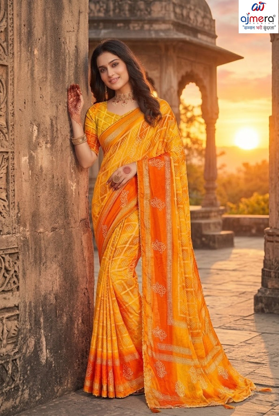 Elegant Printed Saree with Designer Blouse Piece for Festive Wear  | JS-PAYAL