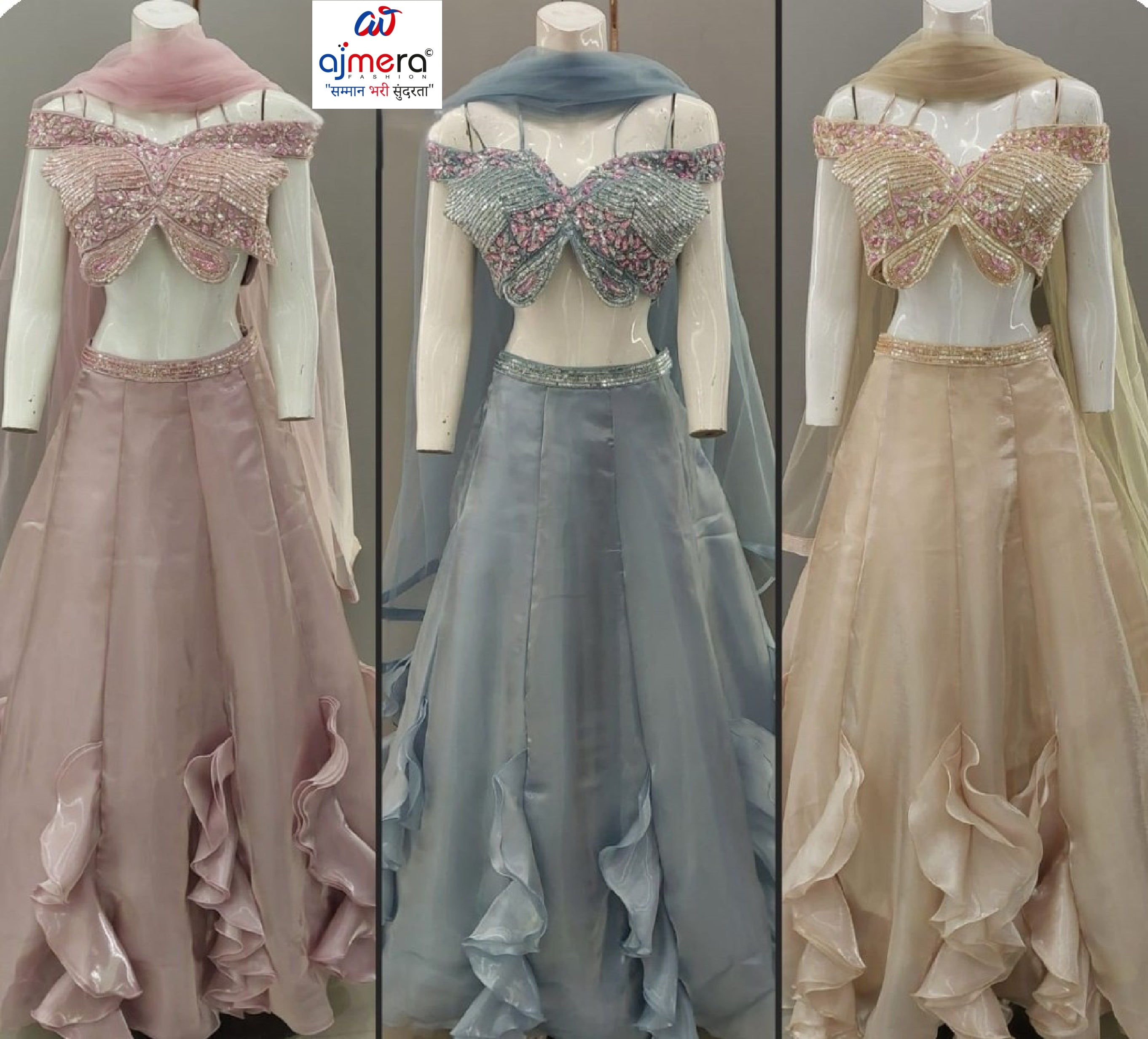 Designer Organza Gown for Women | YVD-YSC142P
