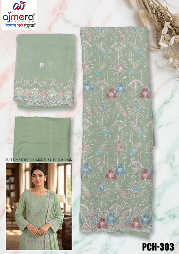 Designer Crunchi Unstitched Suit Set | PCH-303